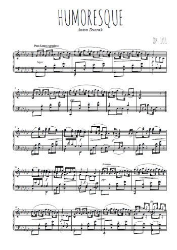Téléchargez l'arrangement pour piano de la partition de Humoresque, op.101 en PDF